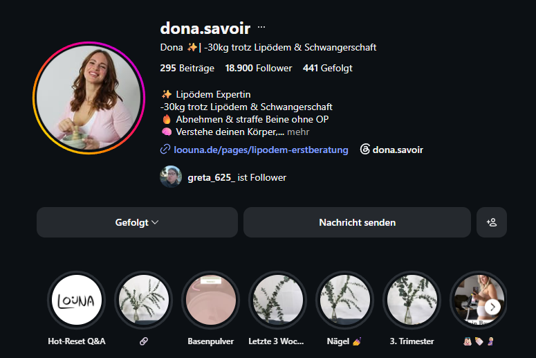Dona auf Instagram